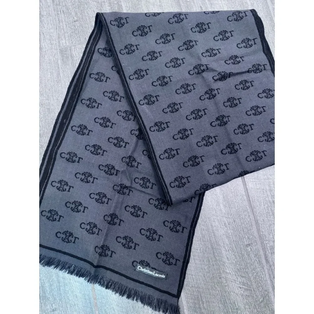 Christian Lacroix Scarf Seal Grey‎ Logo